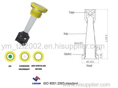 battery charge status display for car battery with 1 ball