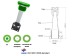 battery charge status display for car battery with 1 ball