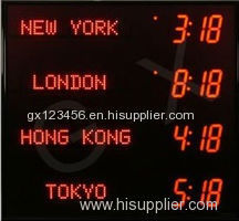 World time zone clock high quality Led wall clock