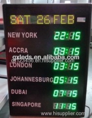 World time zone clock high quality Led wall clock