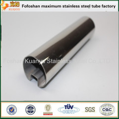 ASTM A554 stainless steel round single slot tubing 316 for decroation