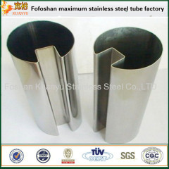 50.8mm stainless steel tube 15*15mm round single slot piping 316