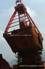 Mechanical nickel ore grab for sticky materials