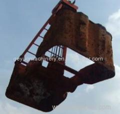 Mechanical nickel ore grab for sticky materials