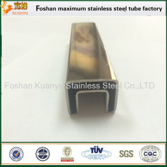 ASTM 316 round single stainless steel slot pipe 25*25mm polished tube