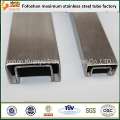 ASTM 316 round single stainless steel slot pipe 25*25mm polished tube