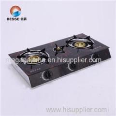 Convenient Use Tempered GlassThree Burners Blue Fire Gas Stove