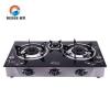 Three Burners Tempered Glass Table Top Kitchen Use Cookware Gas Burner