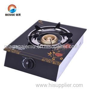 Tempered Glass Panel Single Burner Portable Household Gas Cooker