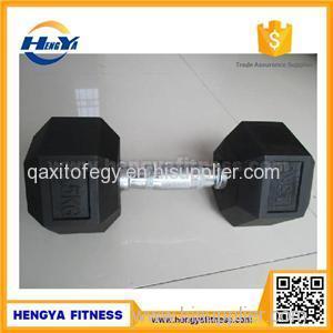 Wholesale Professional Stainless Steel Hex Rubber Coated Dumbbell Set