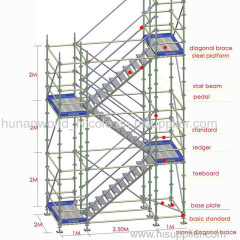 High Quanlity Stair case ladder for construction in China prefab stair case removable adjustable handrail for maintain