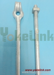 High Quality Forging Steel 3/4" Thimble Eye Anchor rods for Pole Line Hardware