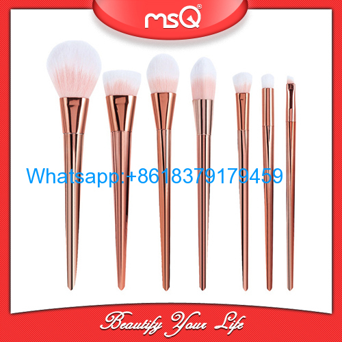 MSQ 7pcs Synthetic Hair Make Up Brushes Tools Cosmetic Foundation Brush Kits