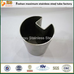 316 grade stainless steel welded piping round double groove tube