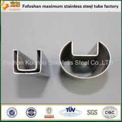 300 series stainless steel 316l glass slot pipe with polished
