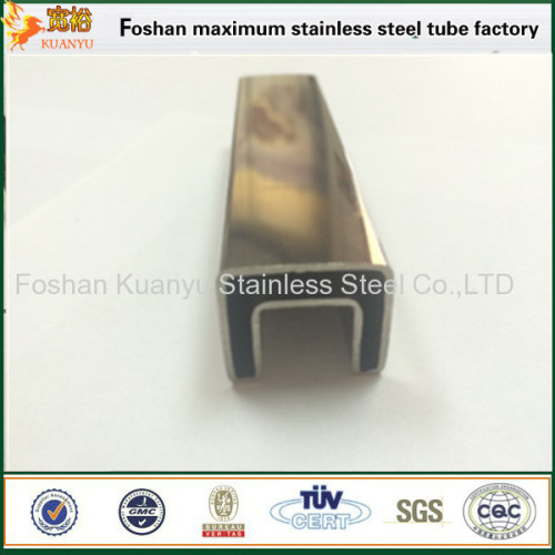 Round 38mm single slot tube stainless steel tube 316