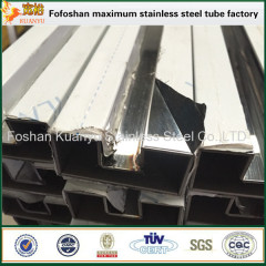 316 square single slot tube 50.8*50.8mm 800 grit mirror stainless steel tube