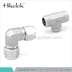 China manufacturers stainless steel Twin ferrule series Tee/Cross/Union/Elbow tube pipe fitting