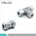 China manufacturers stainless steel Twin ferrule series Tee/Cross/Union/Elbow tube pipe fitting