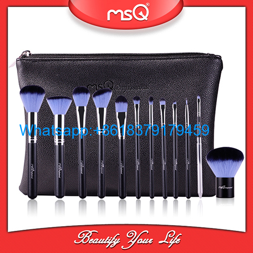 MSQ 12pcs cosmetics tool private label top quality makeup brushes