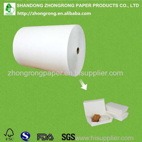 Pe coated paper for disposable food container