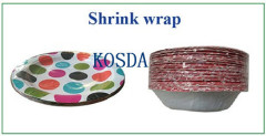 paper plate color disposable plate shrink wrapped