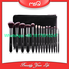 MSQ 15pcs Makeup Brushes Set Professional Make Up Brushes High Quality Synthetic Hair With PU Leather Case For Beauty