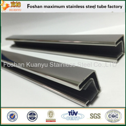 1.5mm wall thickness rectangle stainless steel single slot tubing