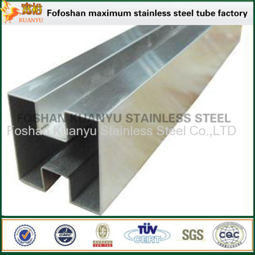 stair handrails tube stainless steel double slotted rnd tubes