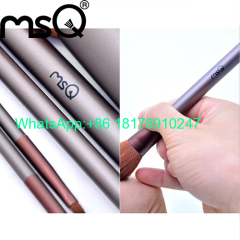 MSQ 6pcs Travel Makeup Brushes Kit Face Care Soft Synthetic Hair Acrylic Handle With Canvas Beauty Case