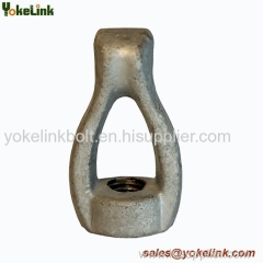 High strength Carbon Steel J6510 Thimble Eye Nut For Pole Line Hardware