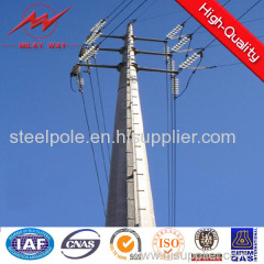 galvanized steel electric power pole for transmission line