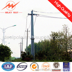 galvanized steel electric power pole for transmission line