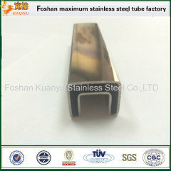 SUS316 double slot stainless steel handrail pipes 240 polished