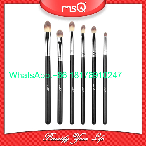 MSQ Brand 6pcs Pro Eyeshadow Makeup Brushes Set Cosemtic Black Wood Handle Make-up Pen Pincel Maquiagem