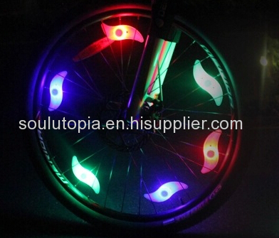 Bicycle Fire Wheel Accessories Spiral Light / Steel Light / Mountain Bike Flat Bicycle Light Silicone Light