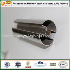 High precision stainless steel single slot round tubes for staircase