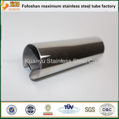 High precision stainless steel single slot round tubes for staircase