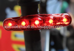 Long tail / mountain bike bicycle cat eye platoon flashing red 5LED bicycle accessories