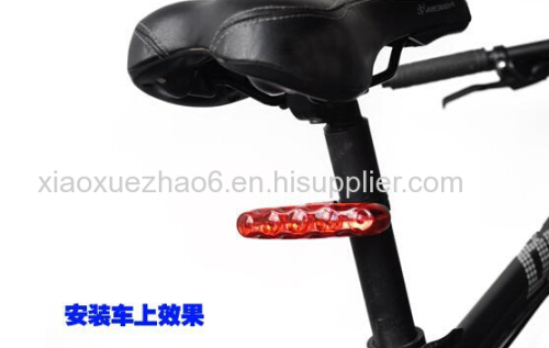 Long tail / mountain bike bicycle cat eye platoon flashing red 5LED bicycle accessories