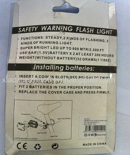 Bicycle tail lamp/mountain bike tail lamp/bicycle flash lamp/warning lamp