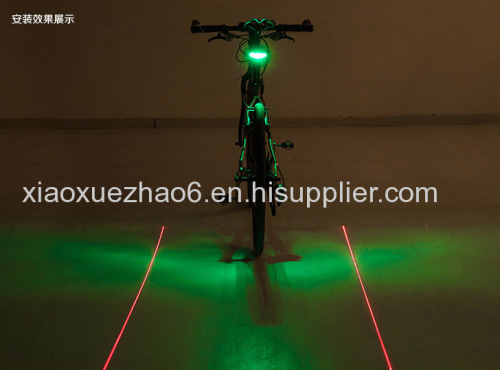  Bike laser taillights bicycle lights taillights safety warning lights mountain bike riding lights equipped with 5LED