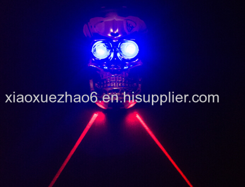 Skull head laser tail light mountain bike accessories riding bicycle lamp