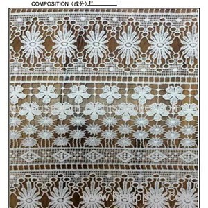 Nice Design White Floral Chemical Lace dressmaking fabric (S1114)