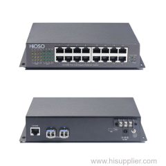 16 100M POE + 2 1000M SFP PoE switch 18 ports PoE switch