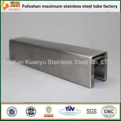 AISI 304 316 stainless steel oval single slot tubebs for handrail
