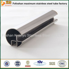 ASTM 304 polished stainless steel handrail slot pipe