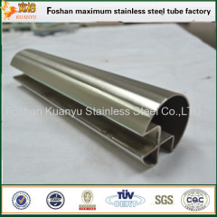 304 stainless steeel single slot rectangular tube brushed surface