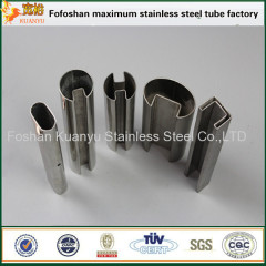 304 stainless steeel single slot rectangular tube brushed surface