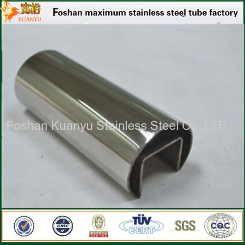 316 decorative stainless steel tubing handrail square slot pipes